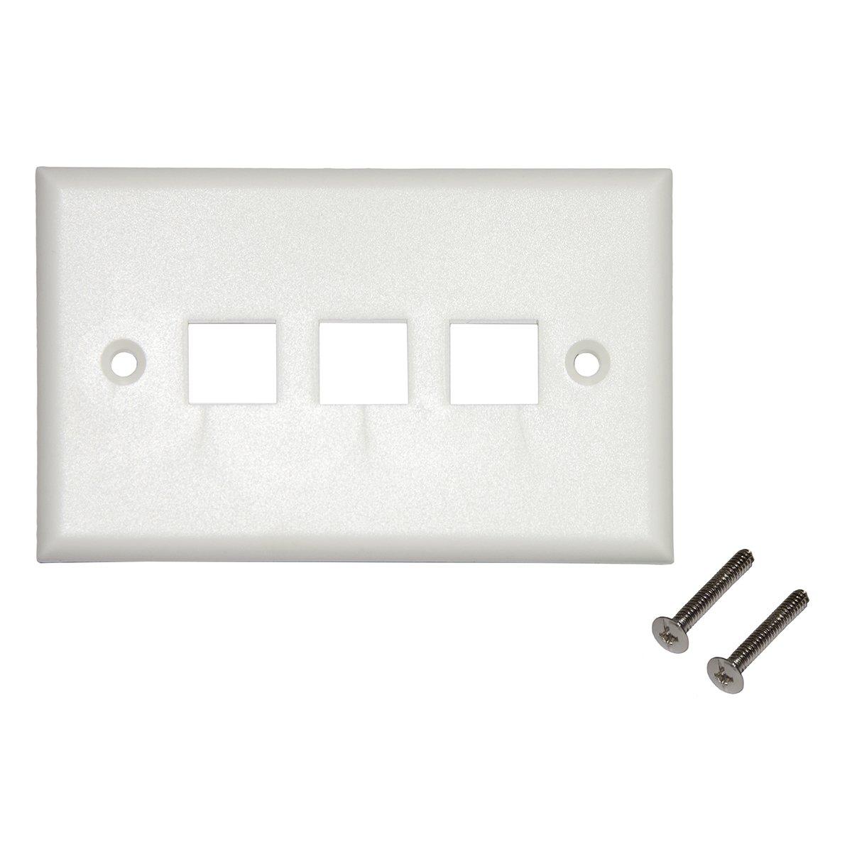 Placca portafrutti 3 posizioni colore chiaro