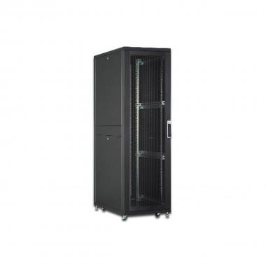 ARMADIO RACK 19" 42 UNITA' LINEA SERVER (A)1970 x (L)800 (P)1000MM. COLORE NERO CON PORTA TRAFORATA E RUOTE