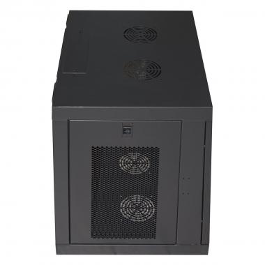 ARMADIO RACK 19" 9U CON PORTE TRAFORATE MM 510 (A), 600 (L), 450 (P) COLORE NERO