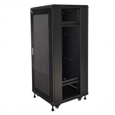 ARMADIO RACK 19" 27U (A)1388 (L)600 (P)600 COLORE NERO PORTA METALLO TRAFORATA