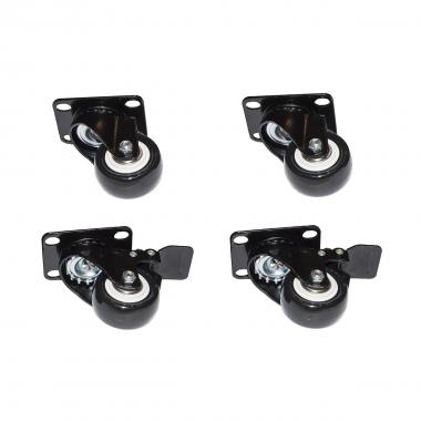 SET 4 RUOTE PER ARMADI 19" LINK  COLORE NERO