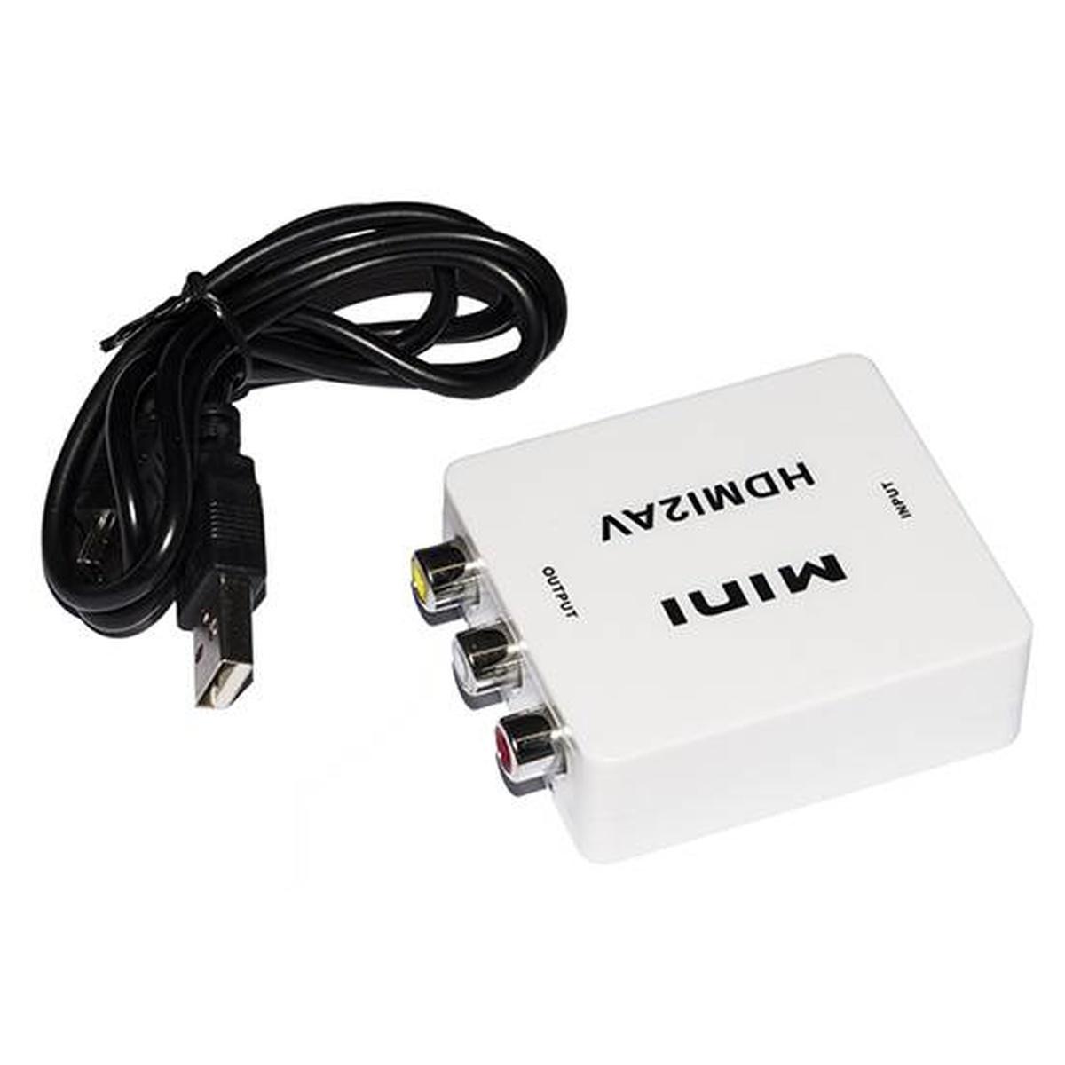 Mini convertitore hdmi a av (rca) per 1 dispositivo hdmi con tv rca