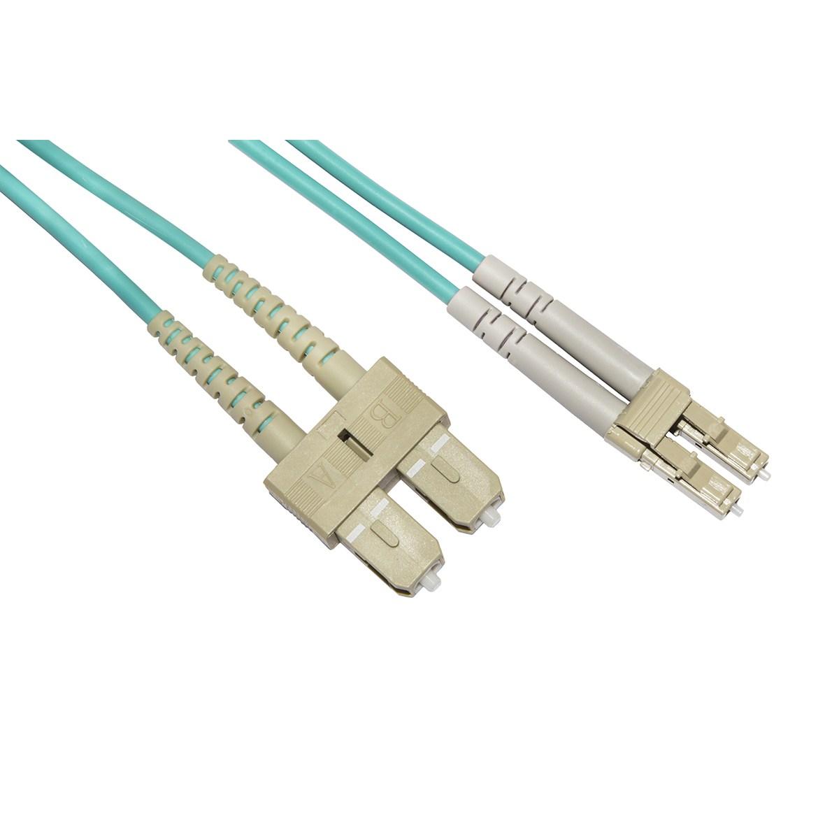 Cavo fibra ottica lc a sc multimode duplex om3 50/125 mt.10
