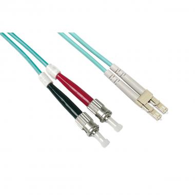 Cavo fibra ottica lc a st multimode duplex om3 50/125 mt.3
