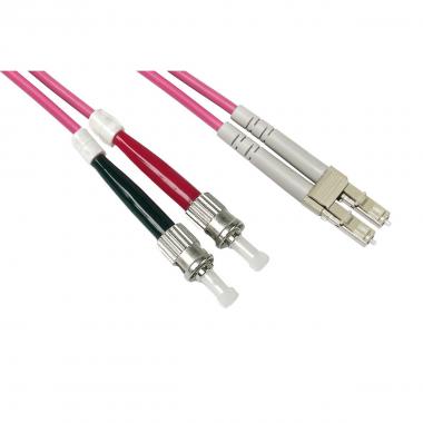 Cavo fibra ottica lc a st multimode duplex om4 50/125 mt.10