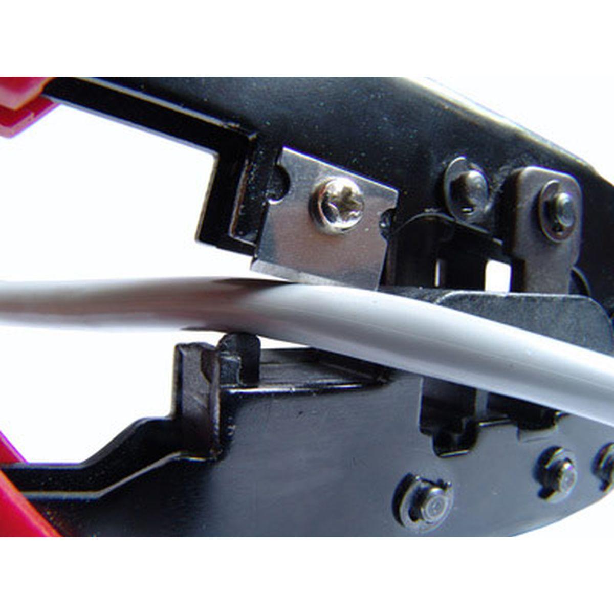 Pinza in metallo per crimpare connettori telefonici modulari rj12 6 poli e 8 poli rj45 (dn-94007)