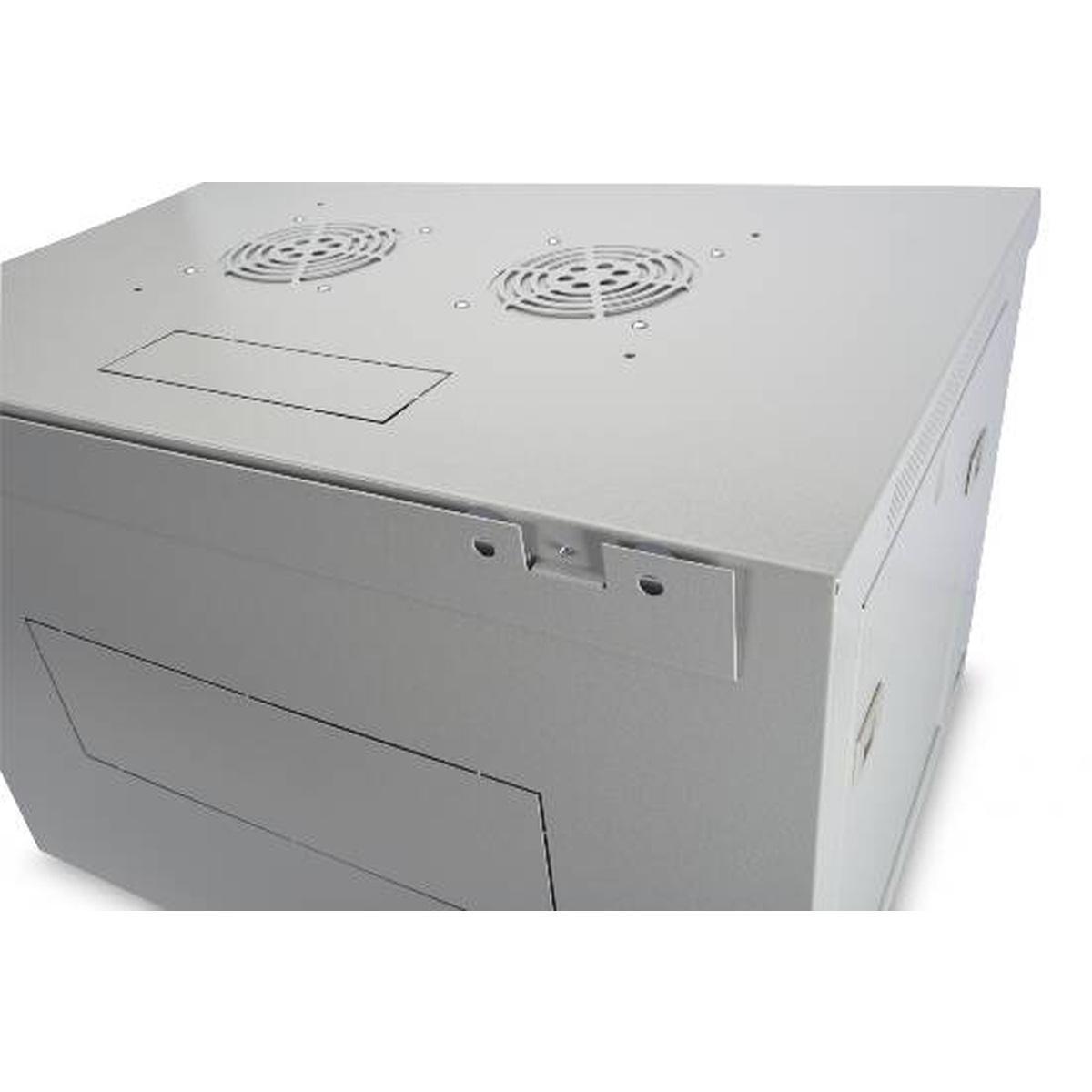 Armadio 7 unita' da muro per reti (a)416 x (l)600 x (p) 450 mm colore grigio