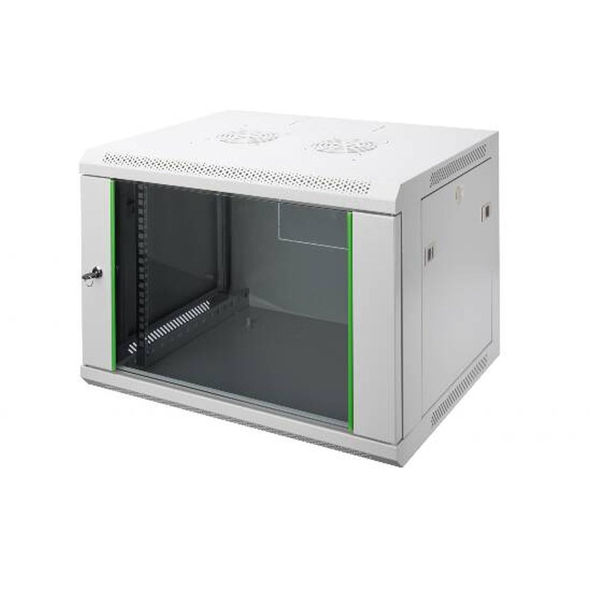 Armadio 7 unita' da muro per reti (a)416 x (l)600 x (p) 450 mm colore grigio