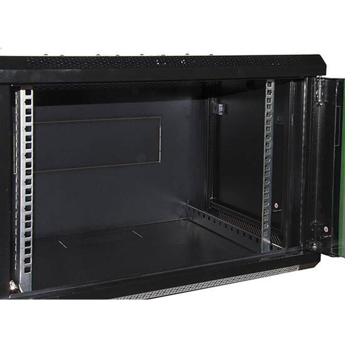 Armadio 7 unita' da muro per reti (a)416 x (l)600 x (p) 450 mm colore nero