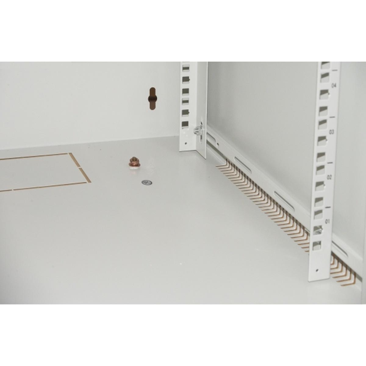 Armadio 12 unita' da muro per reti (a)62 0 x (l)540 x (p) 450 mm colore grigio porta vetro , lk1912ug