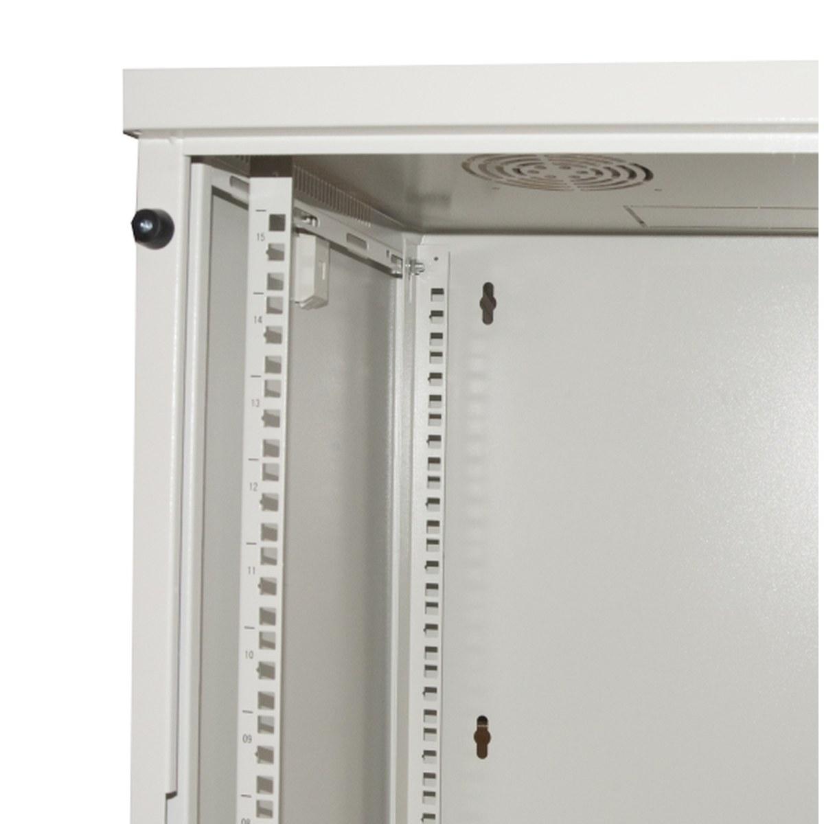 Armadio 12 unita' da muro per reti (a)62 0 x (l)540 x (p) 450 mm colore grigio porta vetro , lk1912ug