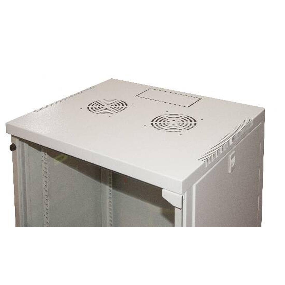 Armadio 12 unita' da muro per reti (a)62 0 x (l)540 x (p) 450 mm colore grigio porta vetro , lk1912ug