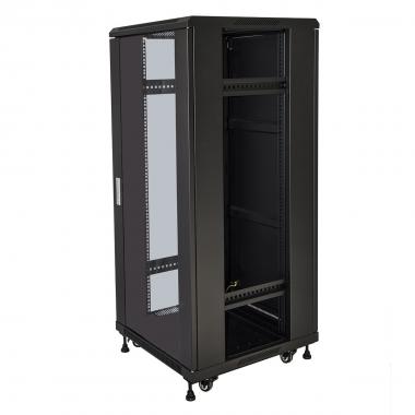 ARMADIO RACK PER RETI 19" 22U (A)1166, (L)600, (P)600 COLORE NERO PORTA VETRO