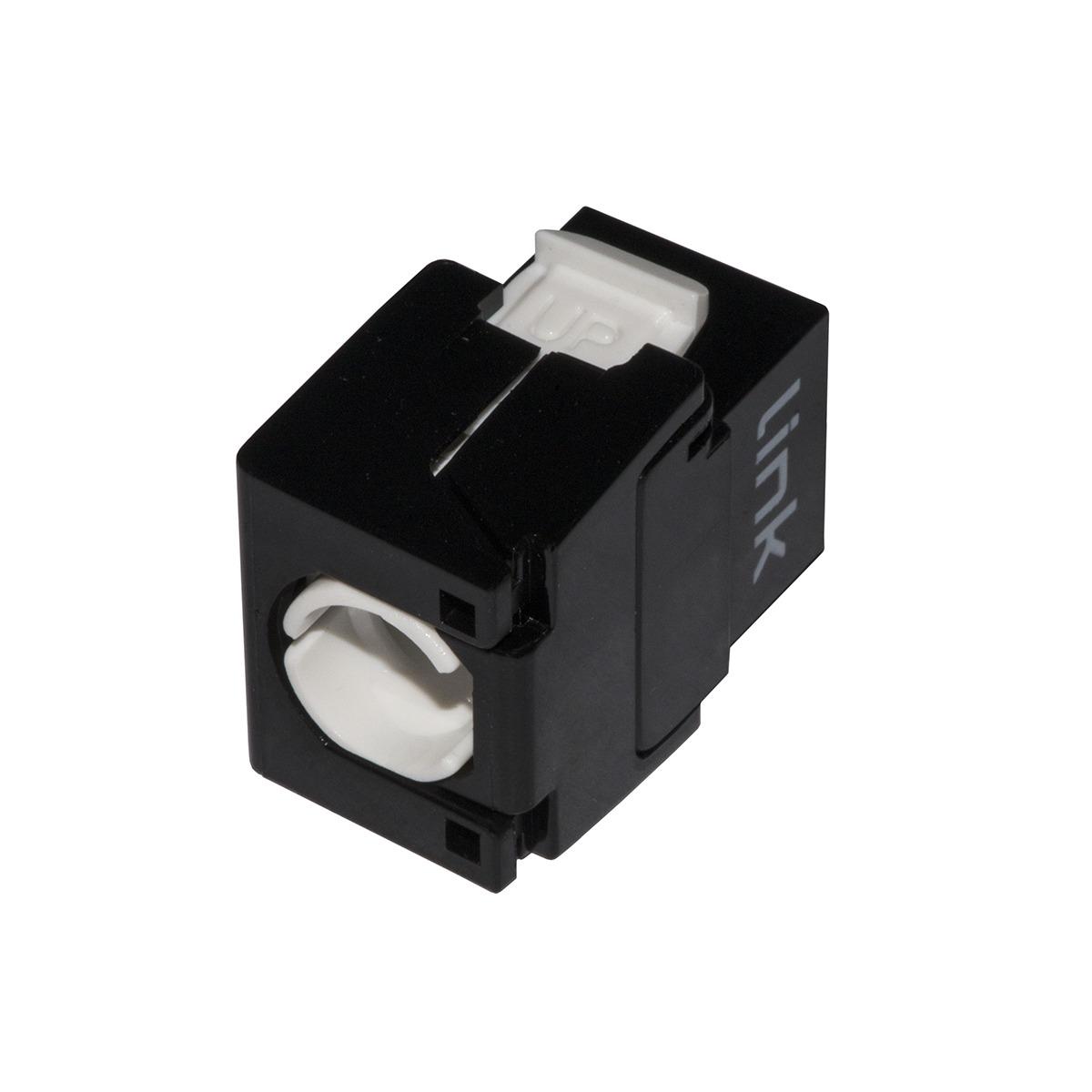 Presa rete keystone jack rj45 categoria 6a utp tooless colore nero 180? contatti dorati 50 micron