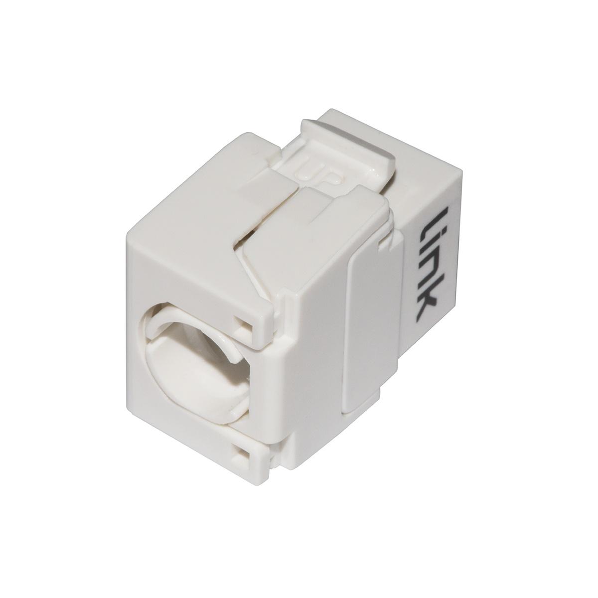 Presa rete keystone jack rj45 categoria 6a utp tooless colore bianco 180? contatti dorati 50 micron