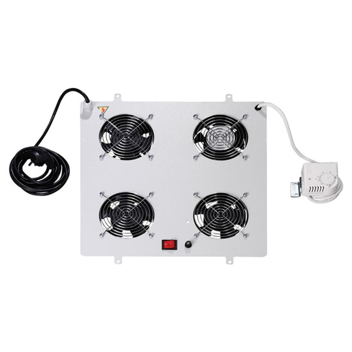 Kit 4 ventole con termostato colore grigio chiaro per armadi linea professionale