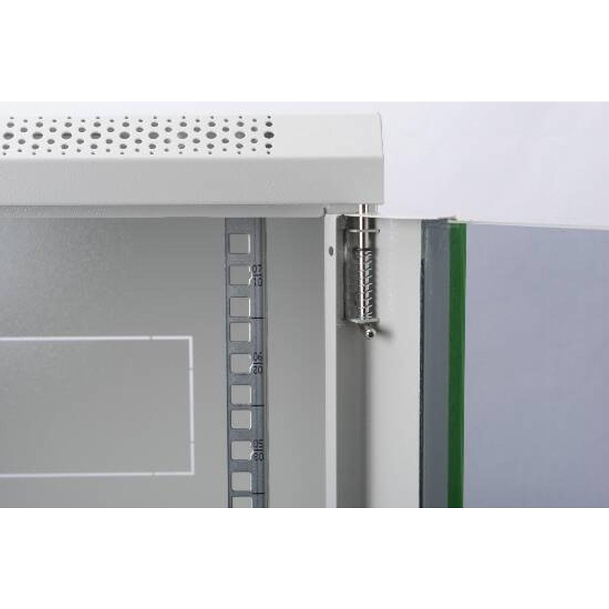 Armadio 9 unita' da muro per reti (a)505 x (l)600 x (p) 450 mm colore grigio