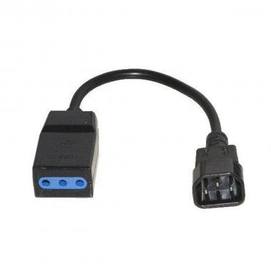 Cavo per gruppi di continuita' con 1 fem mina tripolare 10a - 1 connettore maschio c14