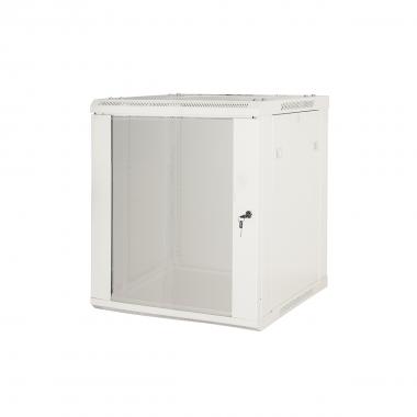 ARMADIO RACK 19" 9 UNITA' DA MURO A) 500 x (L) 600 x (P) 450 GRIGIO DISASSEMBLATO PORTA VETRO