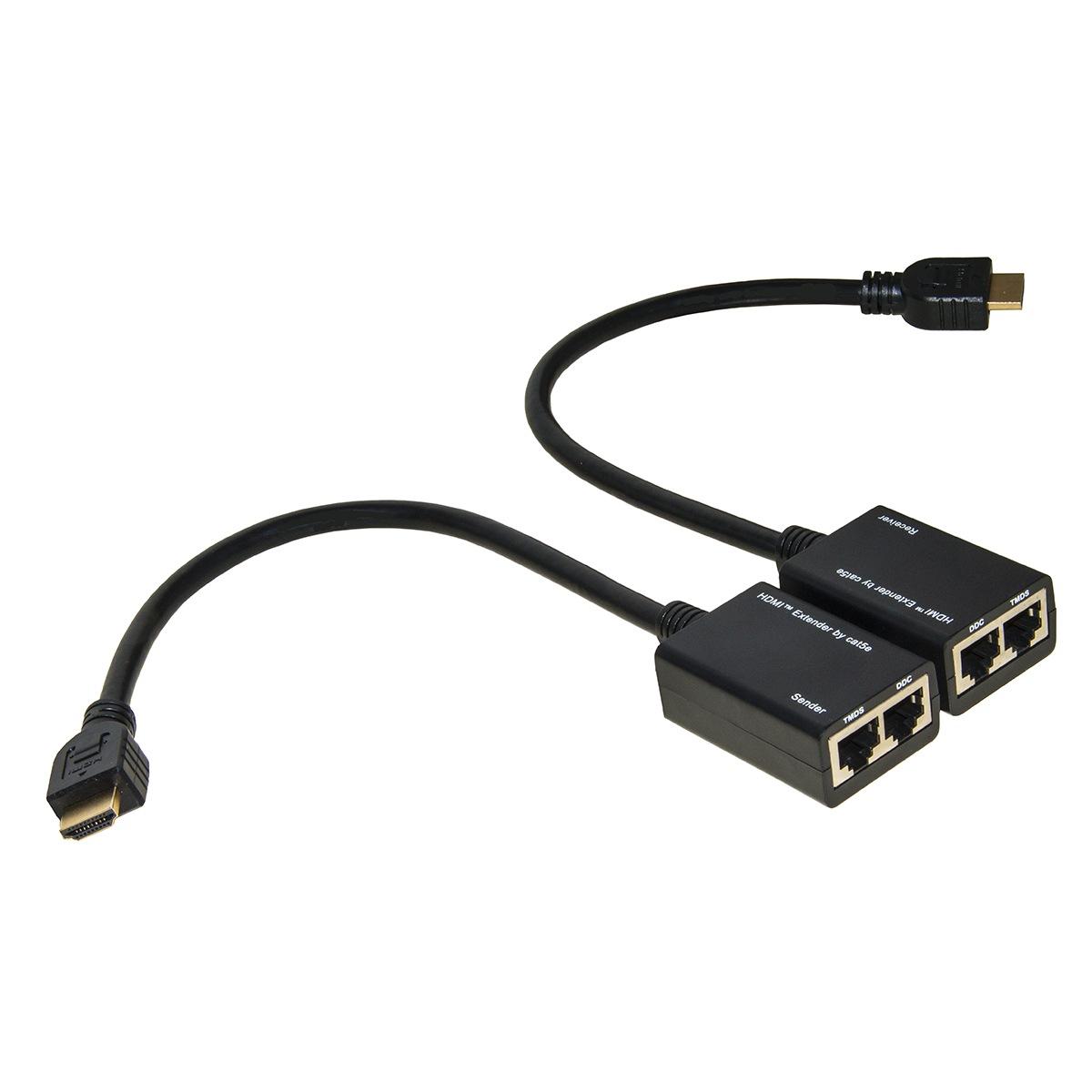 ESTENSORE HDMI TRAMITE 2 CAVI DI RETE CA T 6 FINO A 30 METRI (1080p), LKEXT15