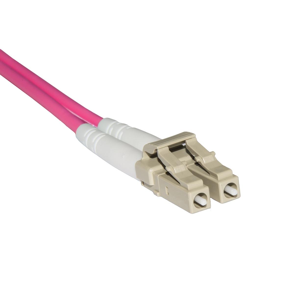Cavo fibra ottica lc a lc multimode duplex om4 50/125 mt.40