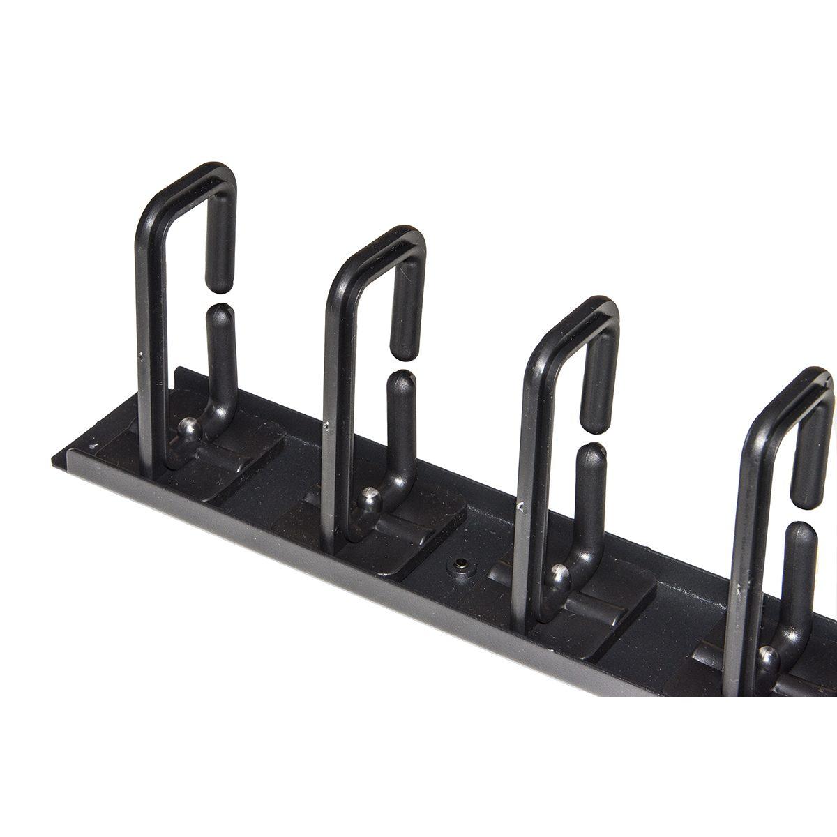 Coppia passacavi verticali 1u cm altezza 86,5 nero