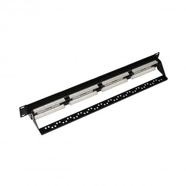 PANNELLO PATCH 19" NON SCHERMATO UTP 24 PORTE 8 POLI RJ45 PER RETI CATEGORIA 6 NERO, LKP624U
