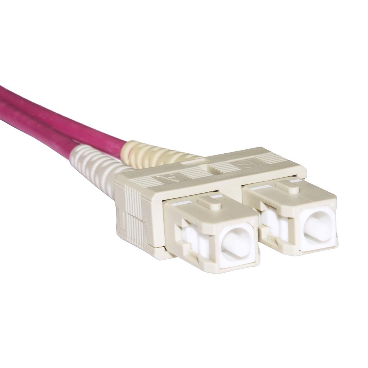 Cavo fibra ottica sc a sc multimode duplex om4 50/125 mt.3