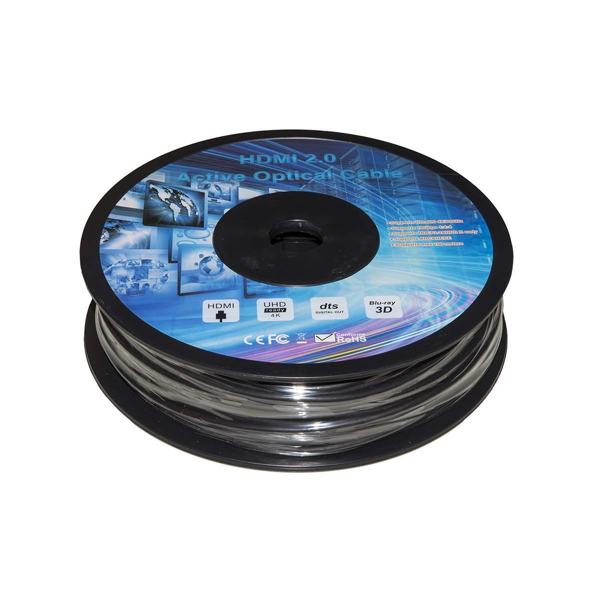 Cavo fibra ottica aoc hdmi 2.0, hdcp, arc, edid 4k@60hz@4:4:4 ibrido mt 30