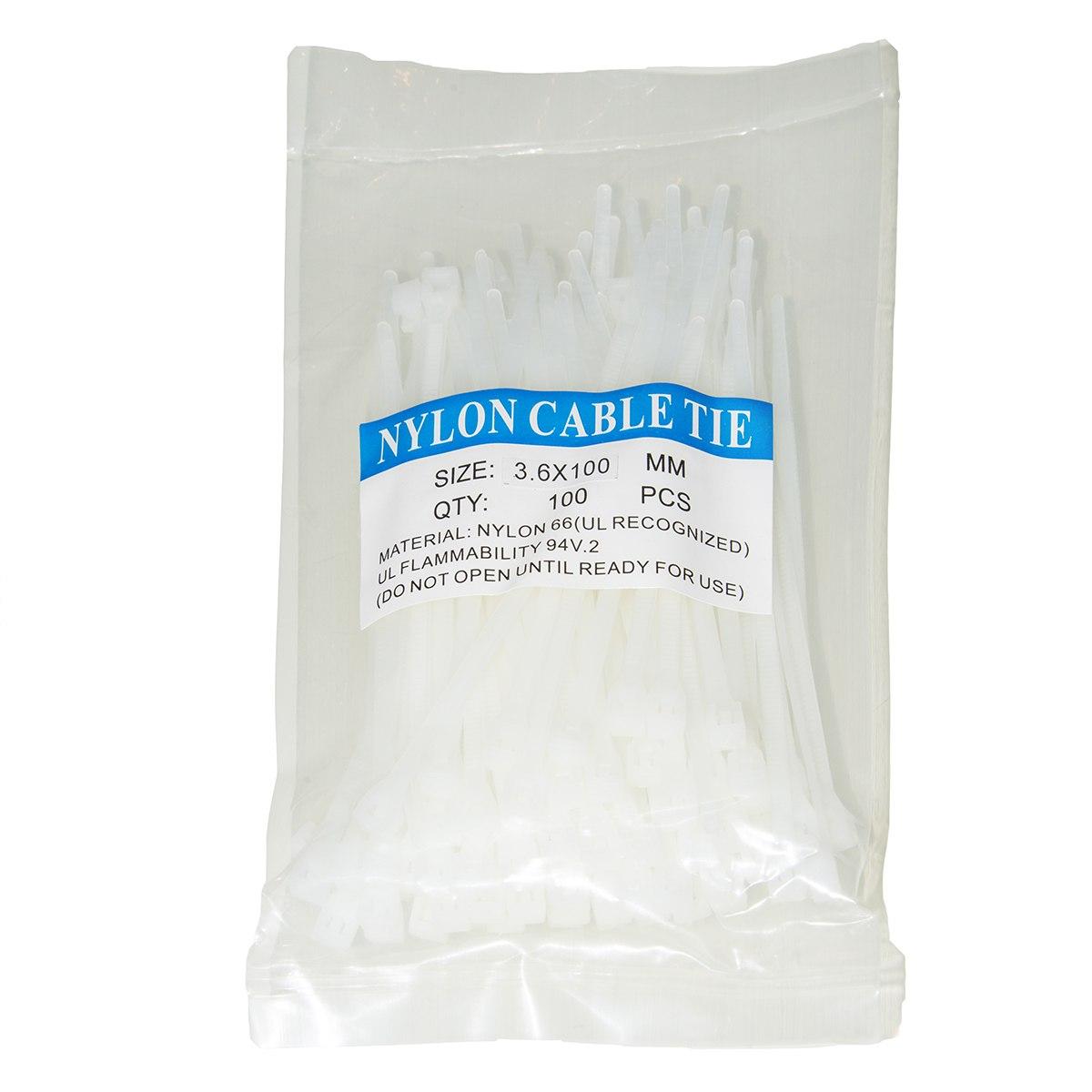 CONFEZIONE 100 FASCETTE SERRACAVI MM. 3.6x100