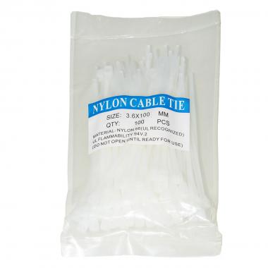 CONFEZIONE 100 FASCETTE SERRACAVI MM. 3.6x100