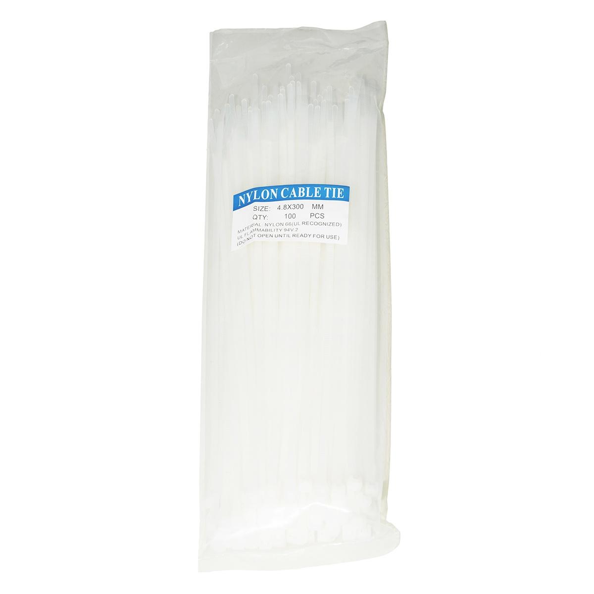 CONFEZIONE 100 FASCETTE SERRACAVI MM. 4.8x300