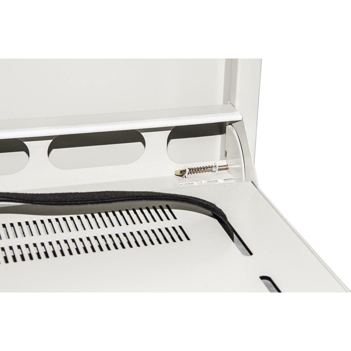 Armadio a muro per laptop con chiusura a chiave colore grigio