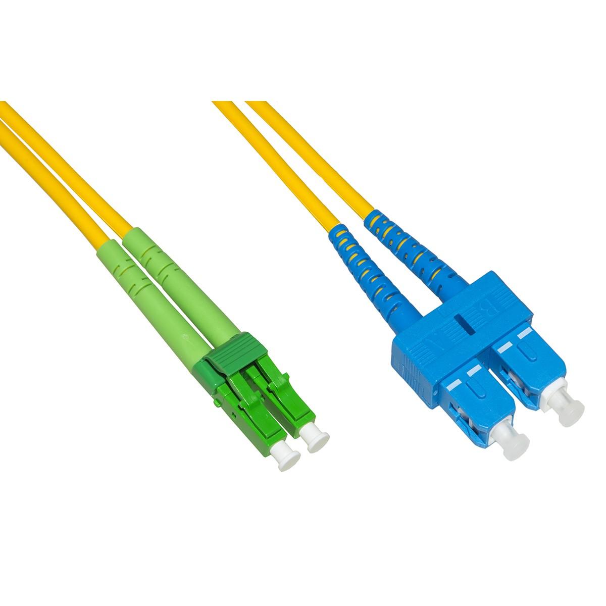 Cavo fibra ottica lc apc a sc upc singlemode duplex  mt.2