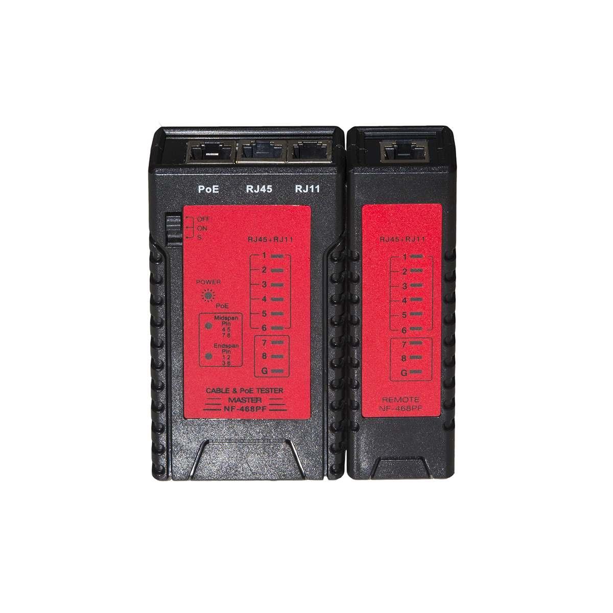 Tester di rete per cavi rete rj11 rj45 e poe