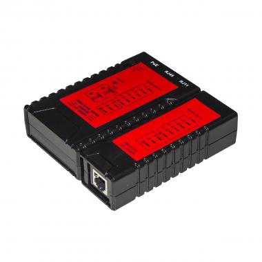 Tester di rete per cavi rete rj11 rj45 e poe