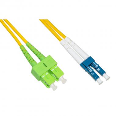 Cavo fibra ottica sc apc a lc upc singlemode duplex  mt.1