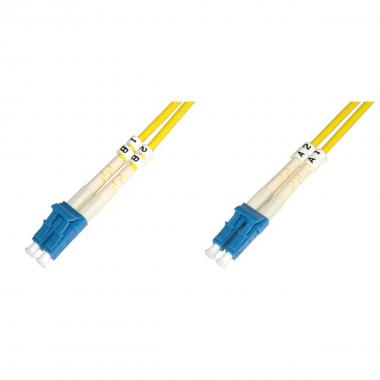 Cavo fibra ottica lc a lc monomode duplex 9/125 mt.1