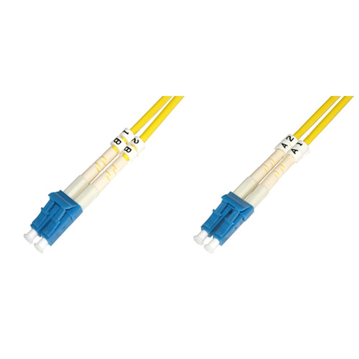 Cavo fibra ottica lc a lc monomode duplex 9/125 mt.5