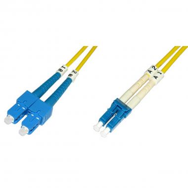 Cavo fibra ottica lc a sc monomode duplex 9/125 mt.2